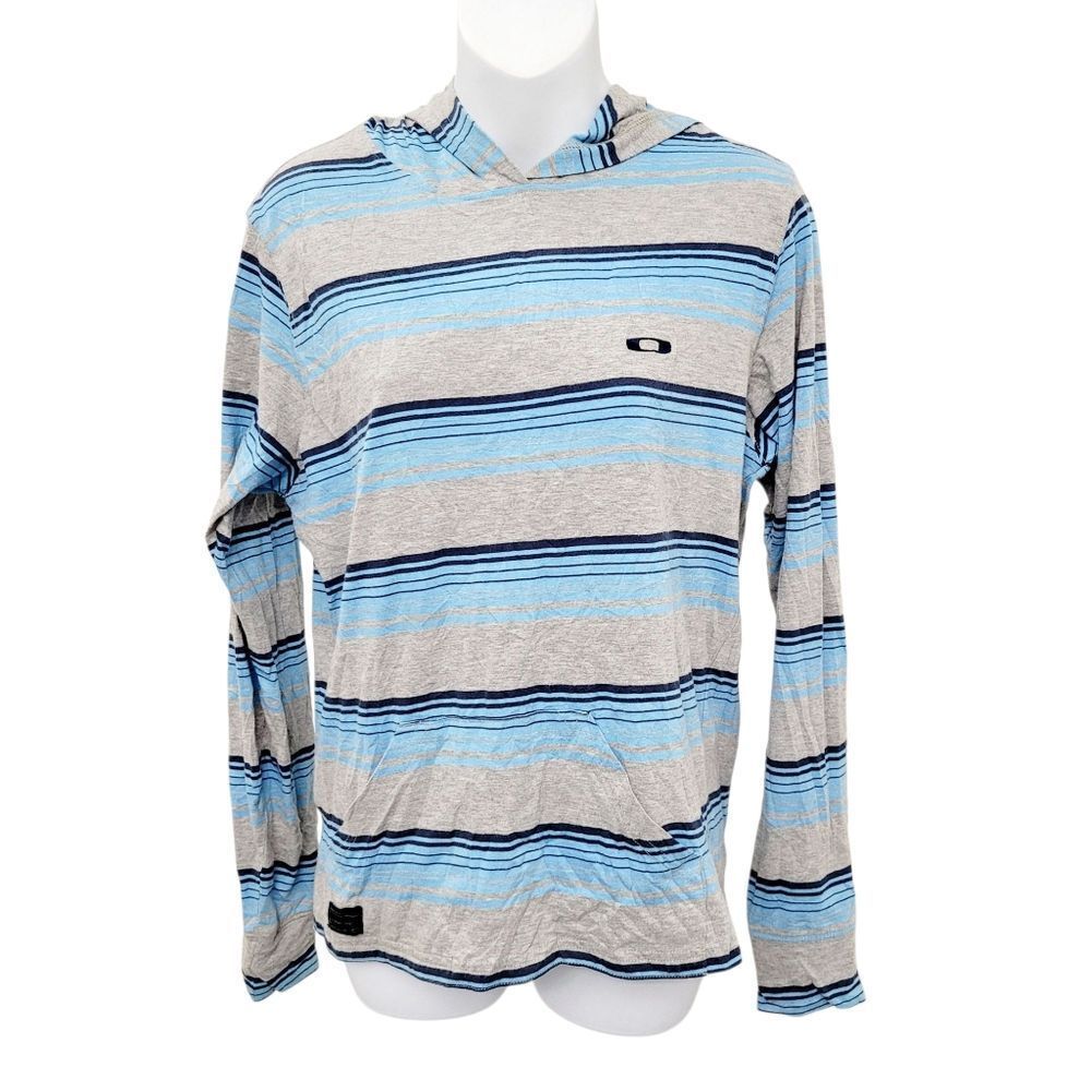 2/$20 Oakley Blue & Grey Hoodie Top Size: Small